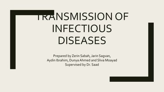 Indirect transmission of disease Community medicine PPT