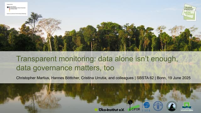 thumbnail of  Transparent monitoring: data alone isn’t enough, data governance matters, too