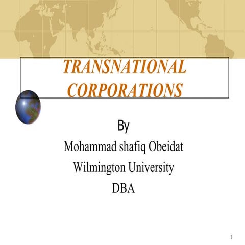 Transnational corporations