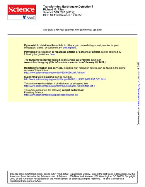 Transofrming earthquake detection