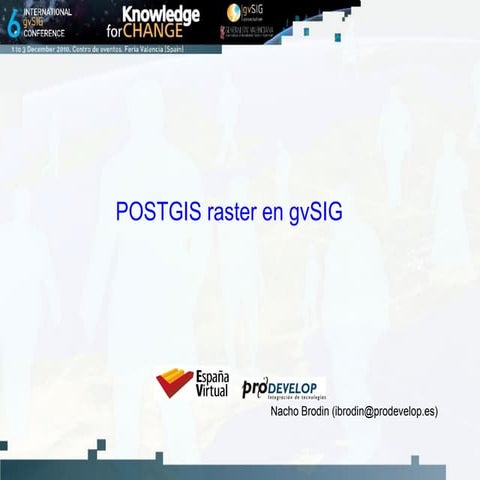 postGIS raster en gvsig