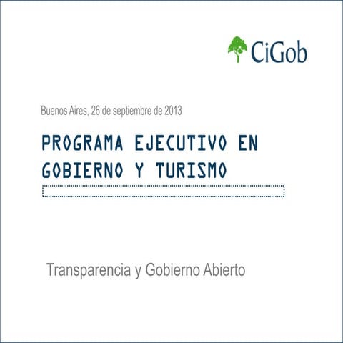 Transparencia y gobierno abierto