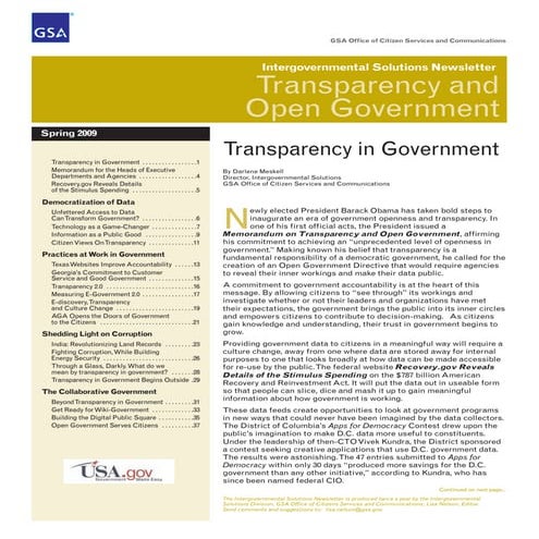 Transparency in Government