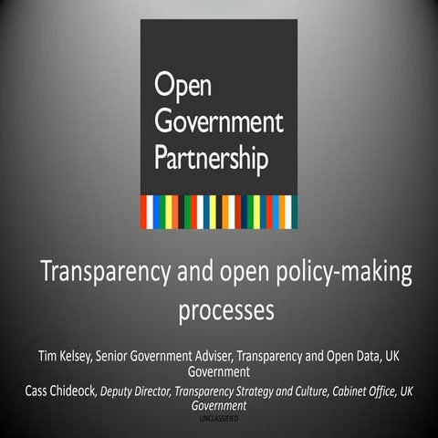 Transparency and Open Policy Making Processes