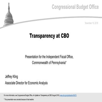 Transparency at CBO