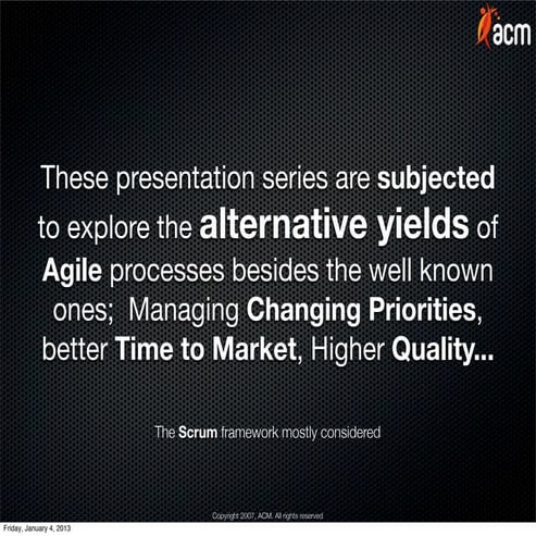 Alternatives to Go Agile / Transparency