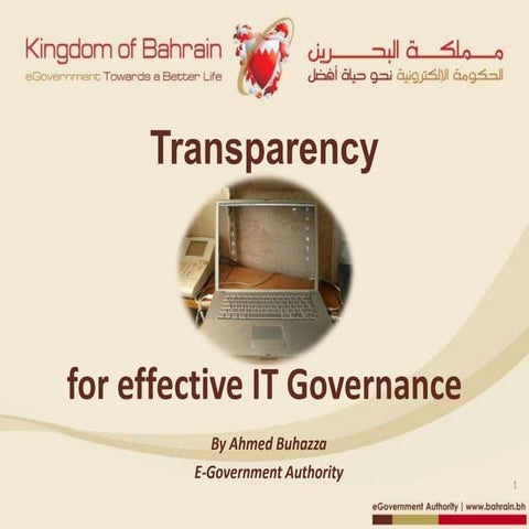 Transparency for effective it governance v1.0