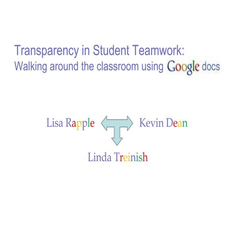 Transparency in student teamwork