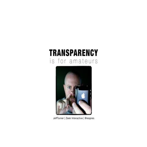 Transparency Is For Amateurs