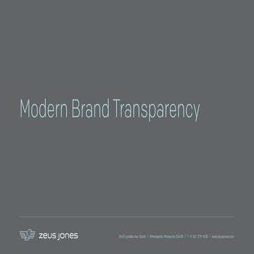 Why brand transparency still matters