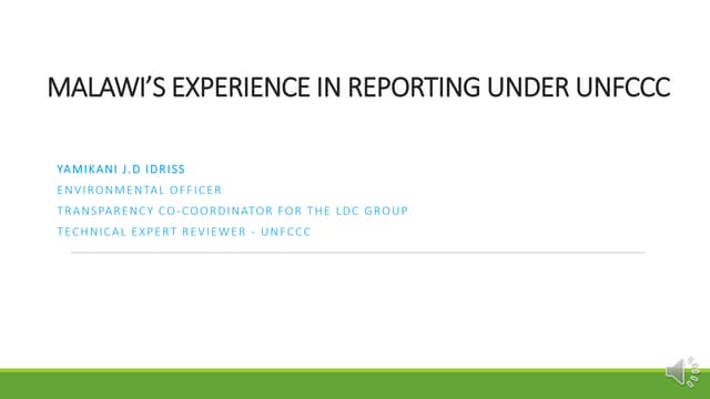 Malawi: what does the Paris Agreement’s transparency framework mean for LDCs?