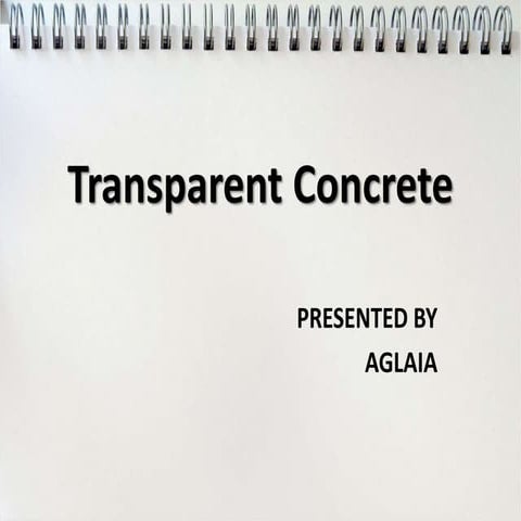 Transparent concrete