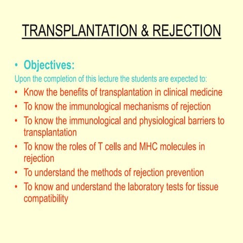 Transplantation and Rejection.ppt