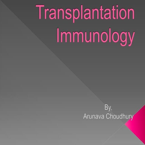 Transplantation immunology