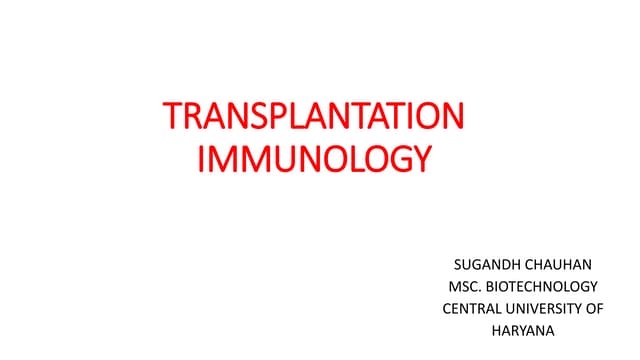 Transplantation immunology......