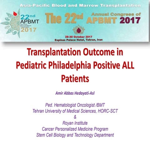 Transplantation outcome in pediatric philadelphia positive ALL patients