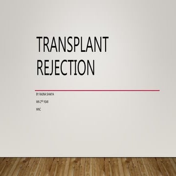 Transplant rejection