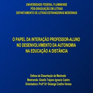 Apresentação da Dissertação de Mest...