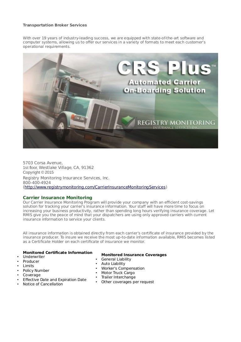 Carrier Safety Ratings