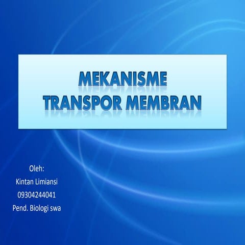 Transpor membran | PPT