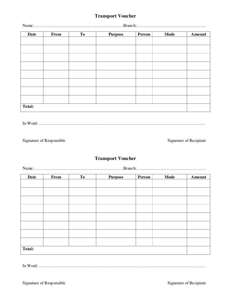 transport voucher tour voucher format