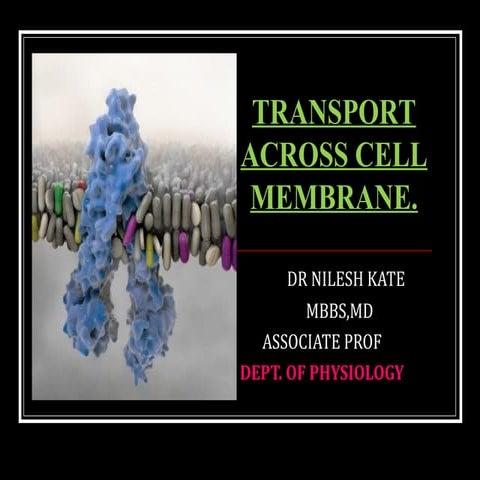 TRANSPORT ACROSS CELL MEMBRANE
