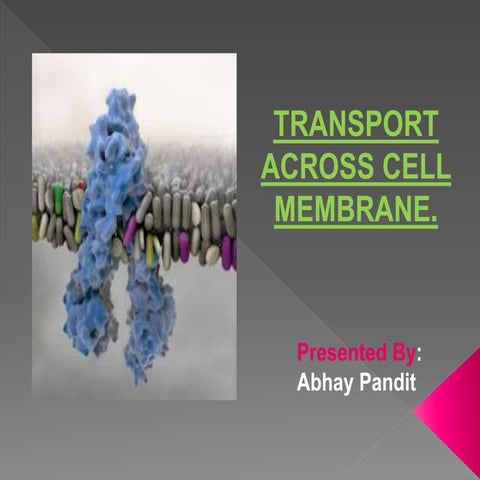 Transport across membrane