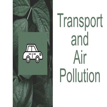 Transport and air pollution | PPT