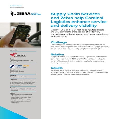Zebra Cardinal Logistics Case Study - Partner version | PDF