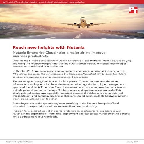 Reach new heights with Nutanix