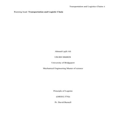 Transportation and logistics 