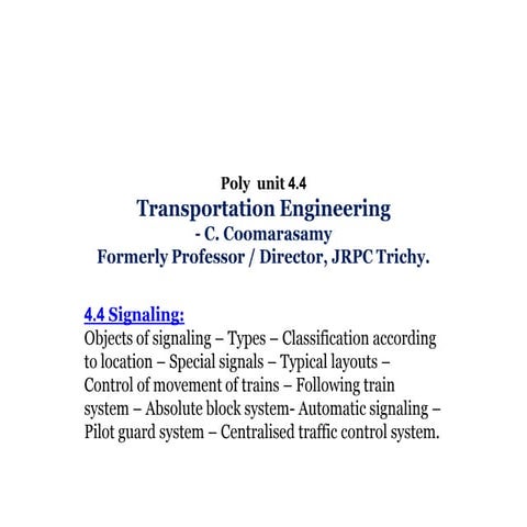 cc ppt Transportation engg poly unit 4(4)