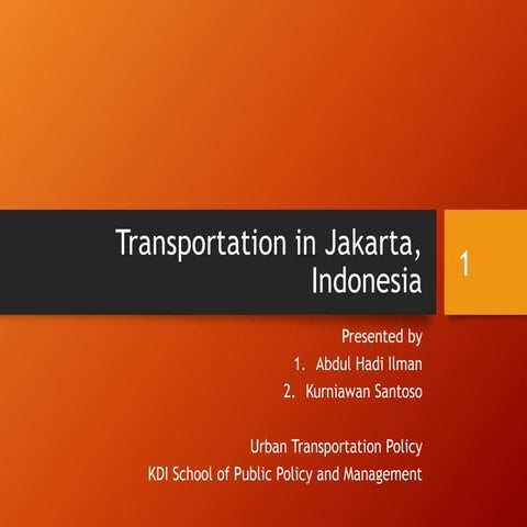 Transportation in jakarta, indonesia