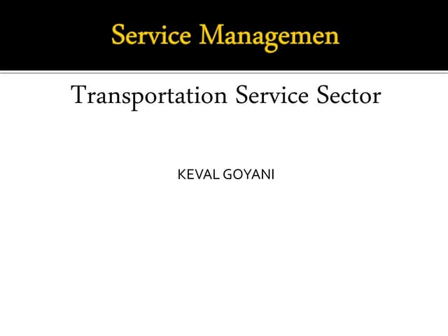 Classification of Transportation