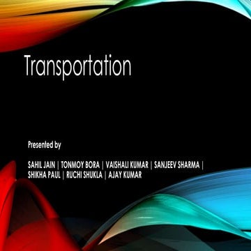 Transportation and Technology in INDIA
