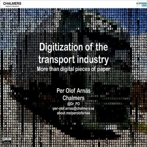Digitization of the transport industry