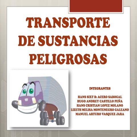 Transporte de sustancias peligrosas 2