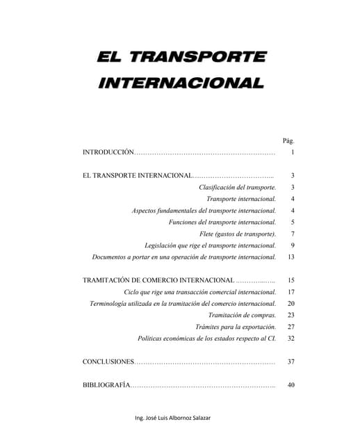 Transporte internacional