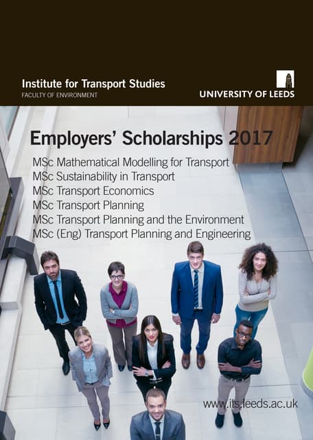 Transport Employers' Scholarships 2017