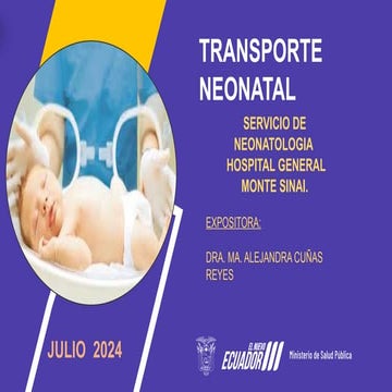 Transporte neonatal - Servicio de Neonatologia del hgms.pptx