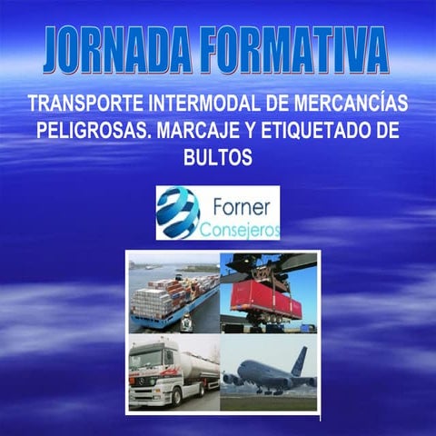 Transporte intermodal de mercancías peligrosas. Marcaje y etiquetado de bultos