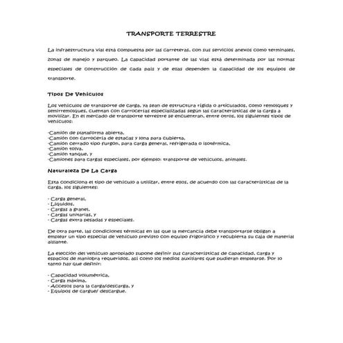 Transporte terrestre