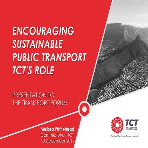 Transport for Cape Town’s role in encouraging public transport