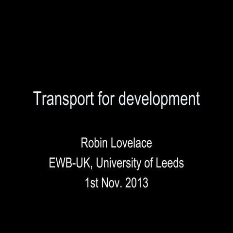 Transport for development
