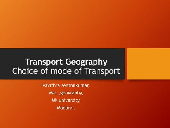 Geography project ON TRANSPORTATION | PPT