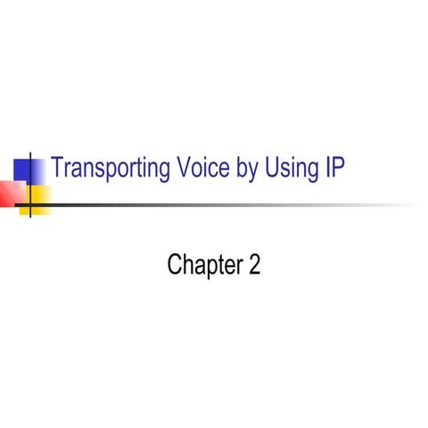 Transporting voice by using IP