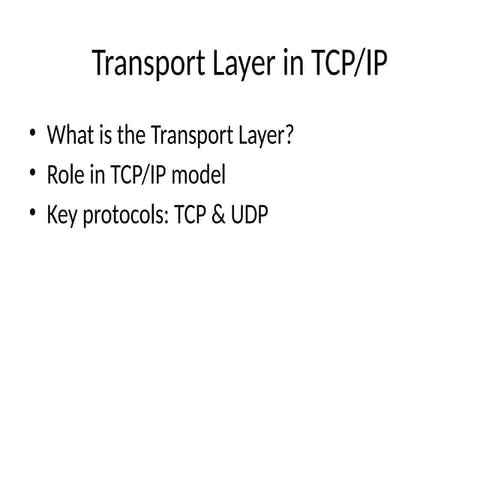 Transport_Layer_Presentation created to help students understand the ...