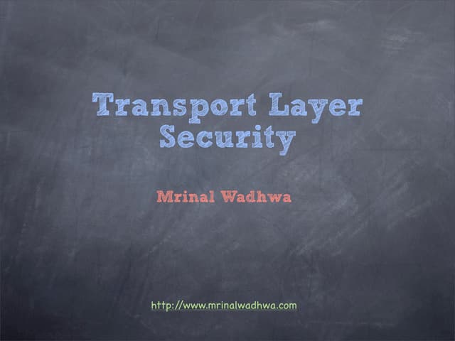 Transport Layer Security