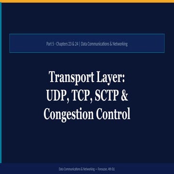 DIFFERENT TYPES OF TRANSPORT LAYER PROTOCOLS | PDF