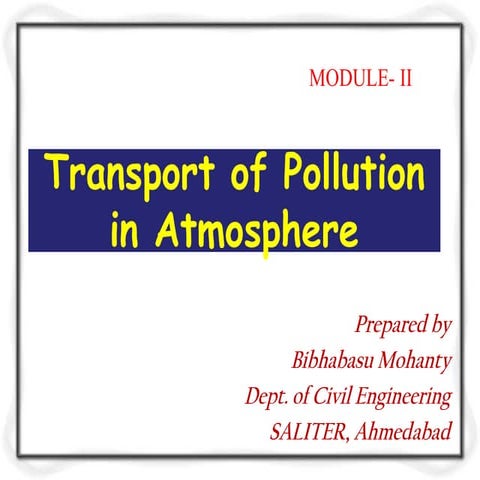 Transport of pollution in atmosphere. m2 pptx
